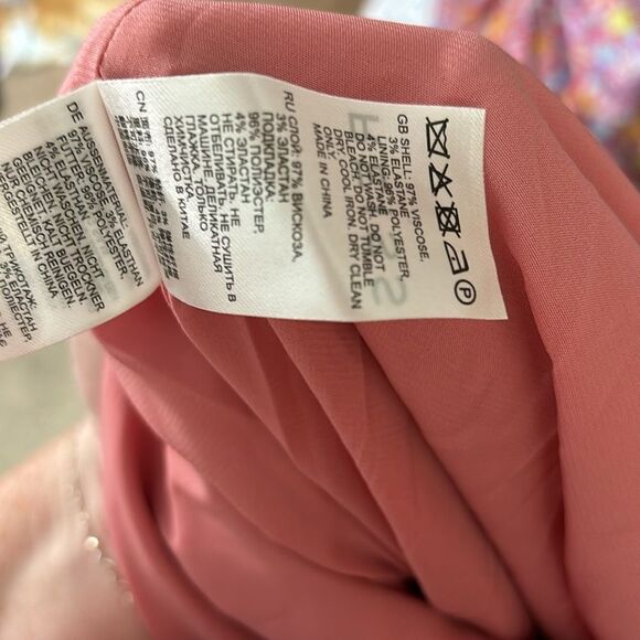 REISS imogen sleeveless ruched midi dress pink 4 event occasion party - Picture 10 of 10